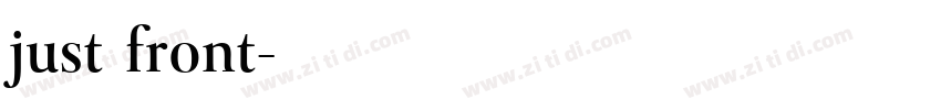 just front字体转换